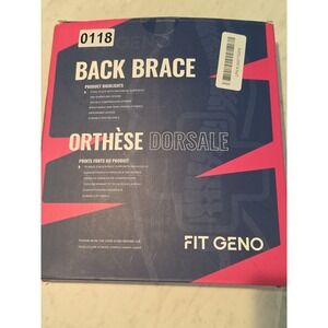 Fit Geno 2 In 1 Back Brace And Posture Corrector Size Medium Black.    0118